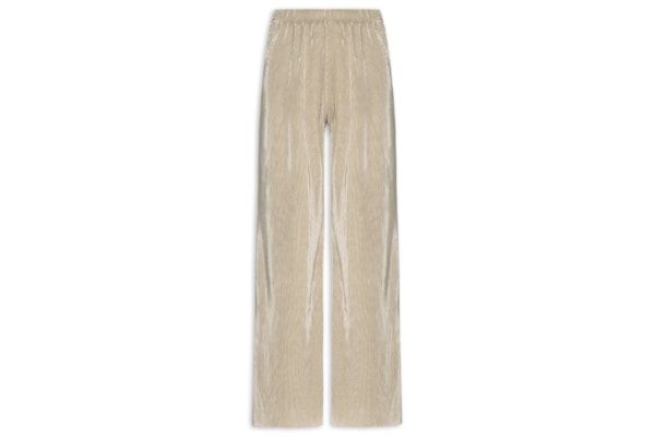 Calça Feminina Pantalona Plissada - Bege