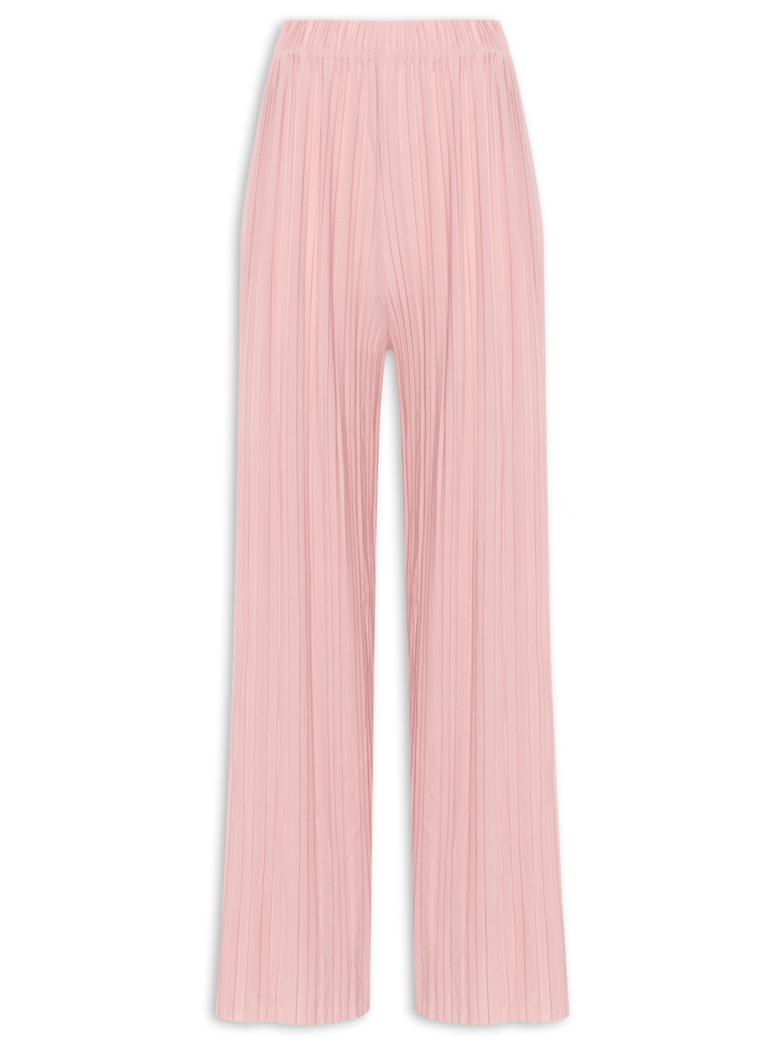 Calça Feminina Pantalona Plissada Rosa Market 33