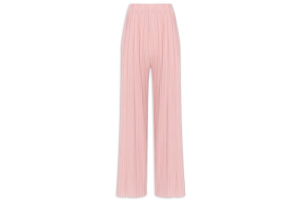 Calça Feminina Pantalona Plissada - Rosa