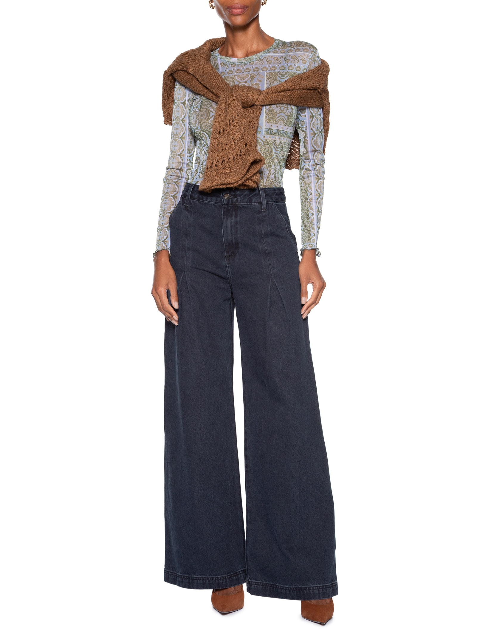 Calça Feminina Pantalona Portia Azul Le Lis