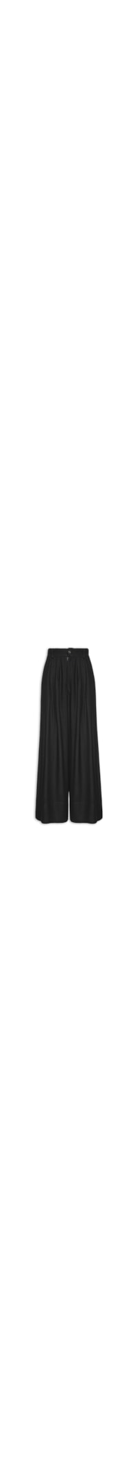 Calça Feminina Pantalona Pregas - Preto
