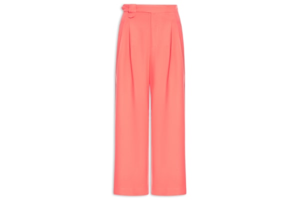 Calça Feminina Pantalona Pregas - Rosa