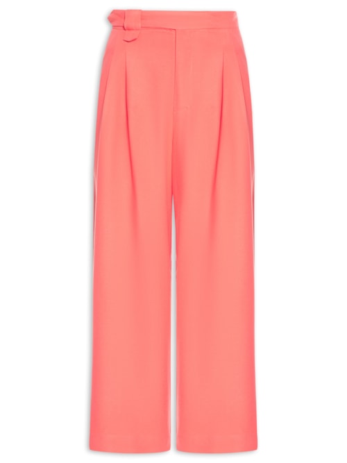 Calça Feminina Pantalona Pregas – Rosa