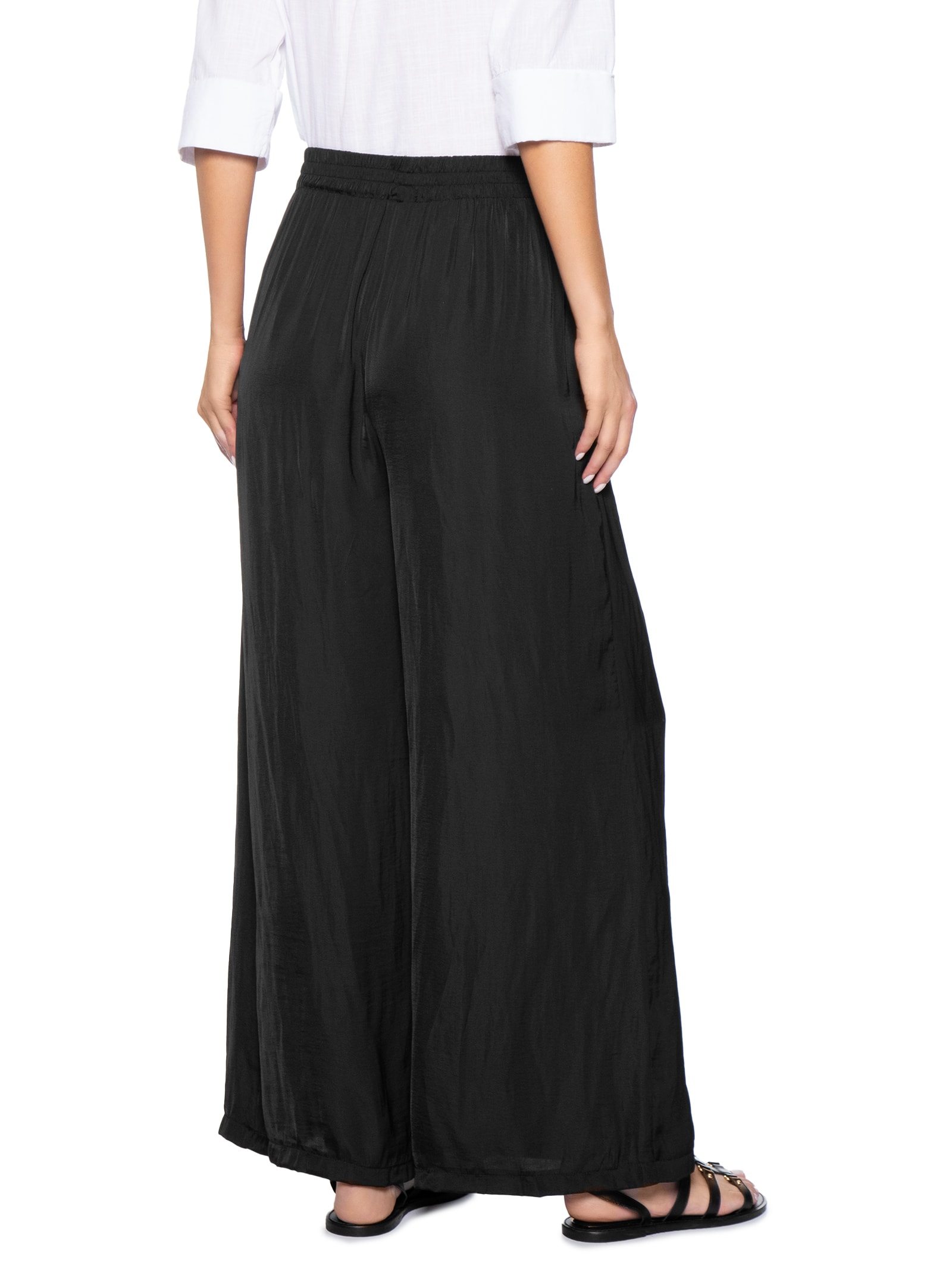Calça Feminina Pantalona Preto Basiq