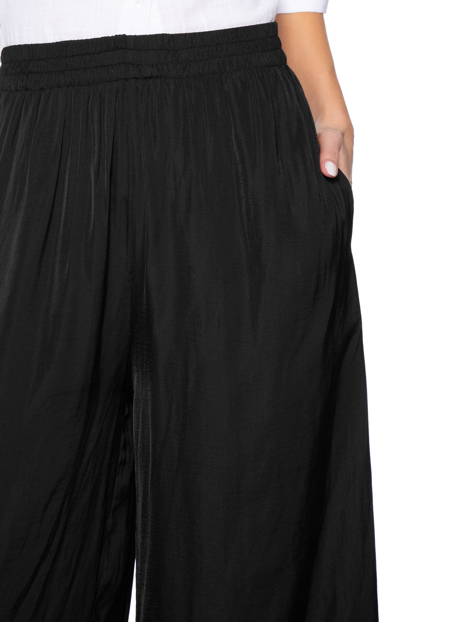 Calça Feminina Pantalona Preto Basiq