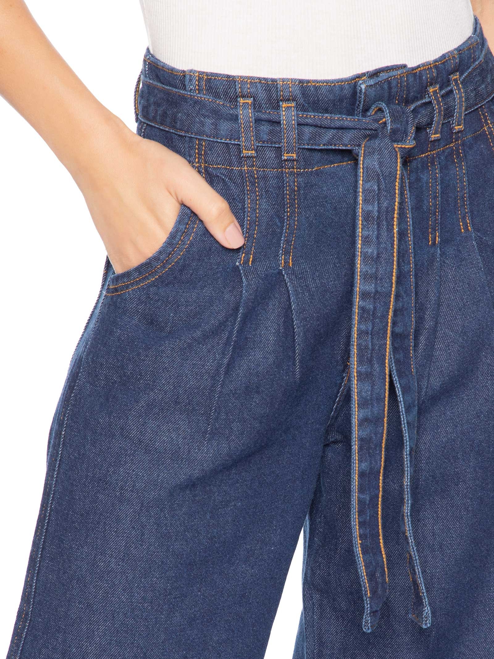 Calça Feminina Pantalona Regina Azul Le Lis