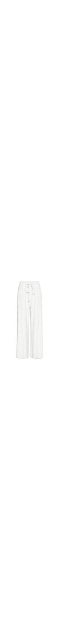 Calça Feminina Pantalona Risca De Giz Com Linho - Branco
