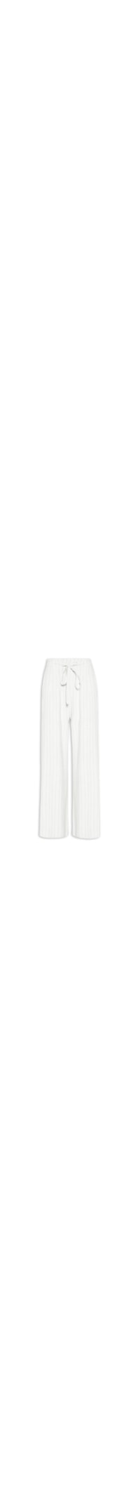 Calça Feminina Pantalona Risca De Giz Com Linho - Branco