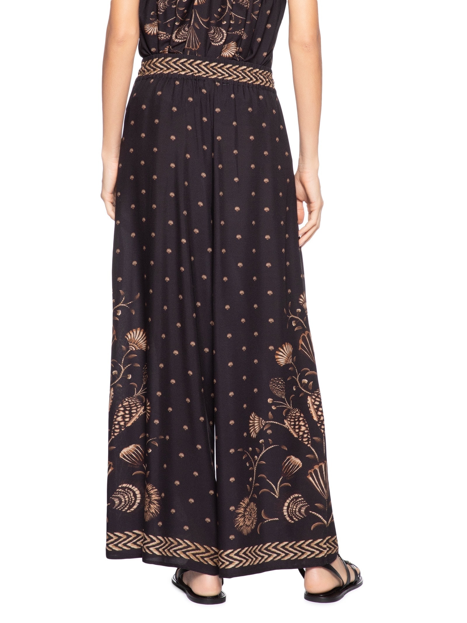 Calça Feminina Pantalona Sonho De Concha Preto Farm