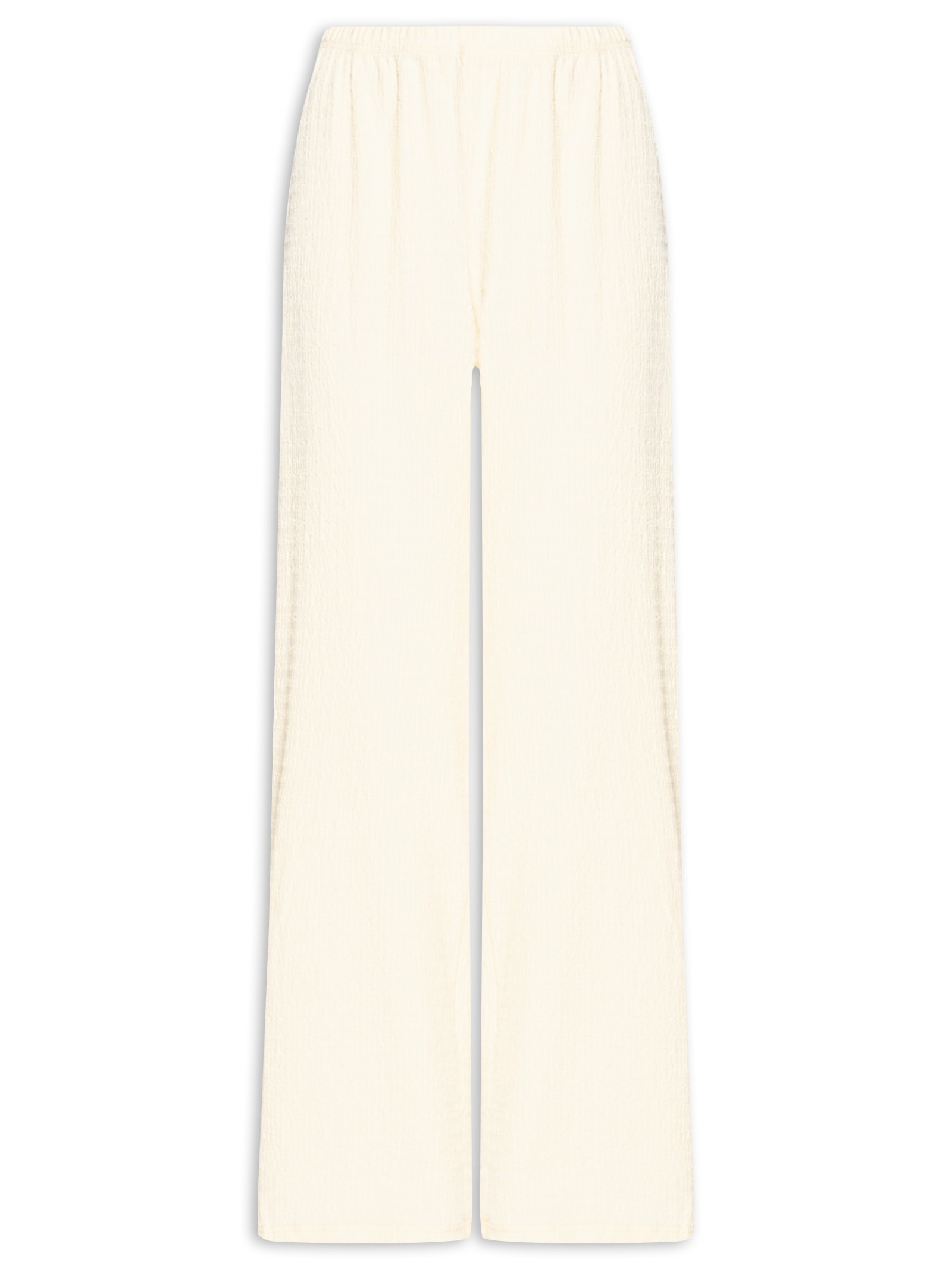 Calça Feminina Pantalona Texturizada Amarelo '2Essential