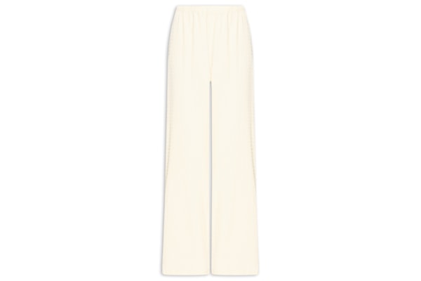 Calça Feminina Pantalona Texturizada - Amarelo