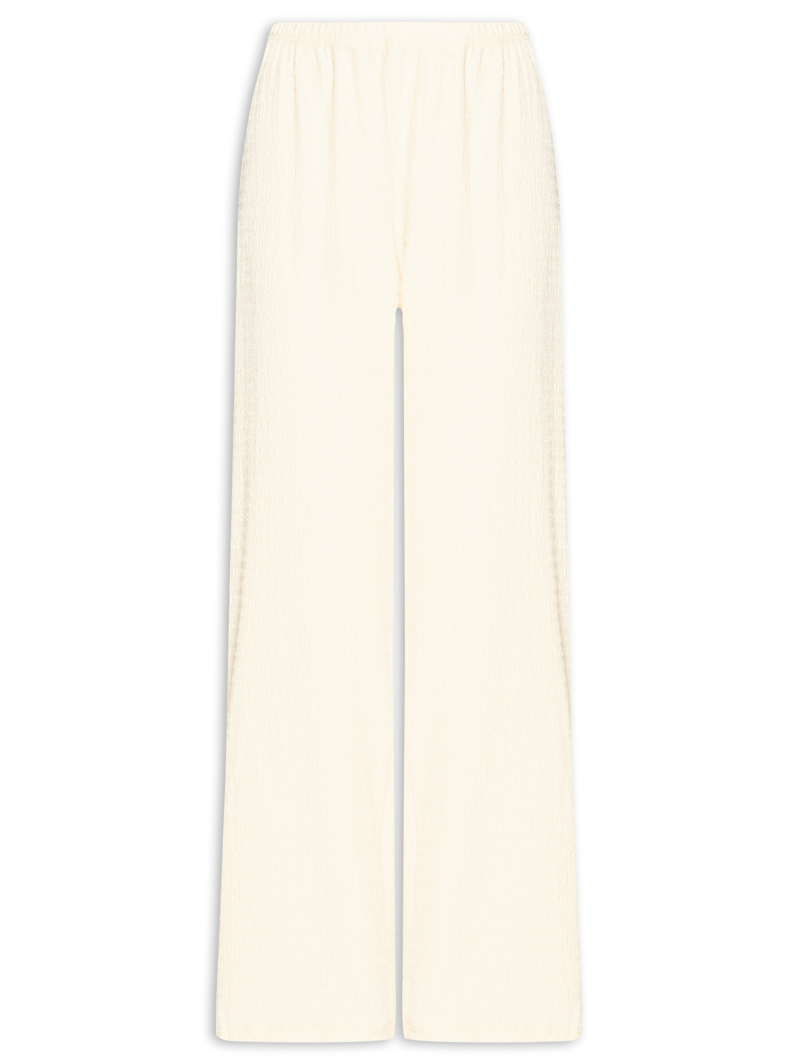 Calça Feminina Pantalona Texturizada Amarelo '2Essential