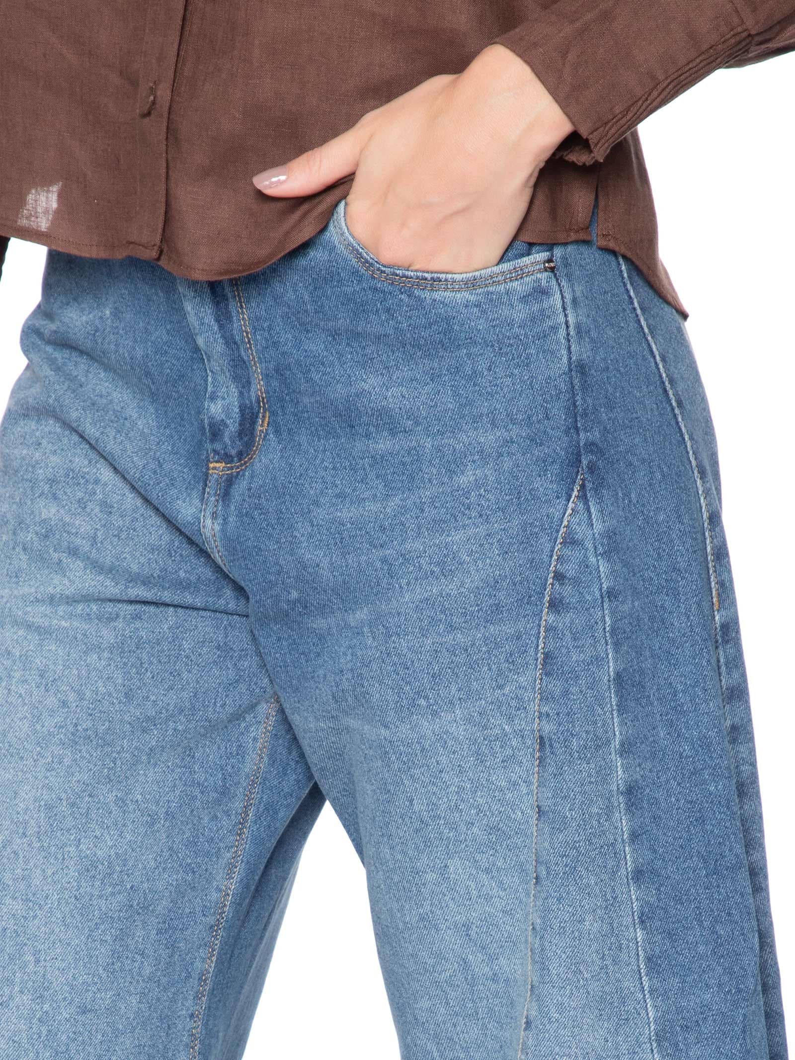 Calça Feminina Pantalona Tulia Azul Le Lis