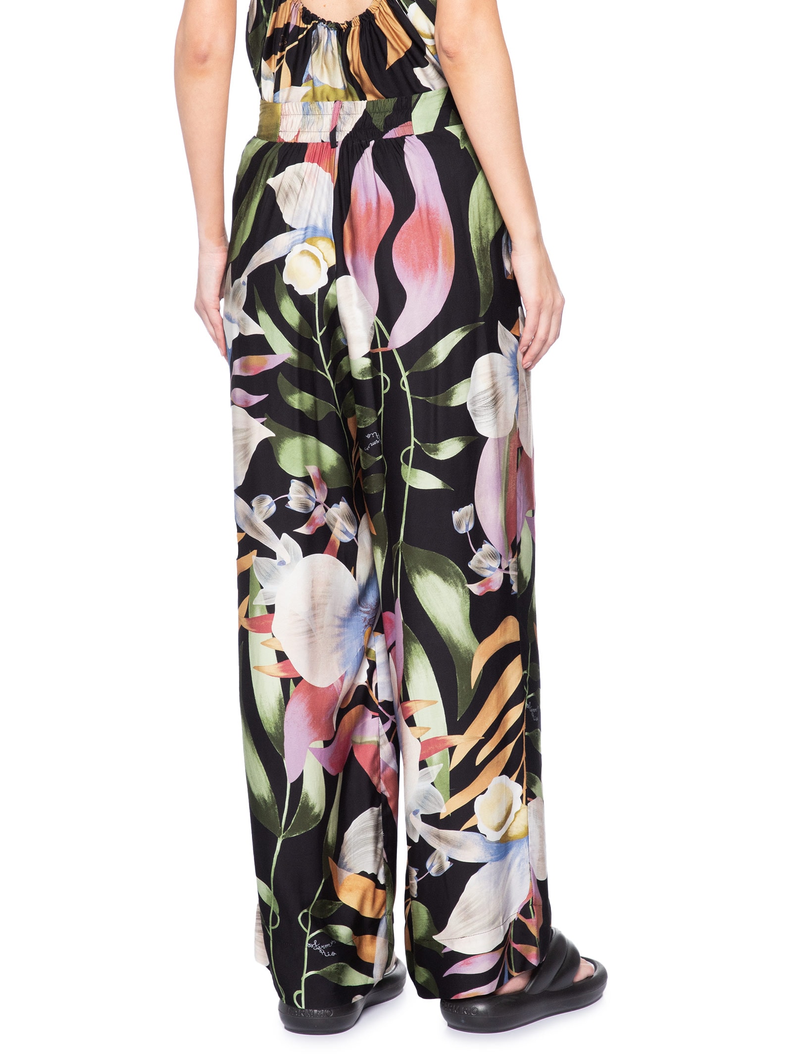 Calça Feminina Pantalona Vento de Flor – Preto Farm