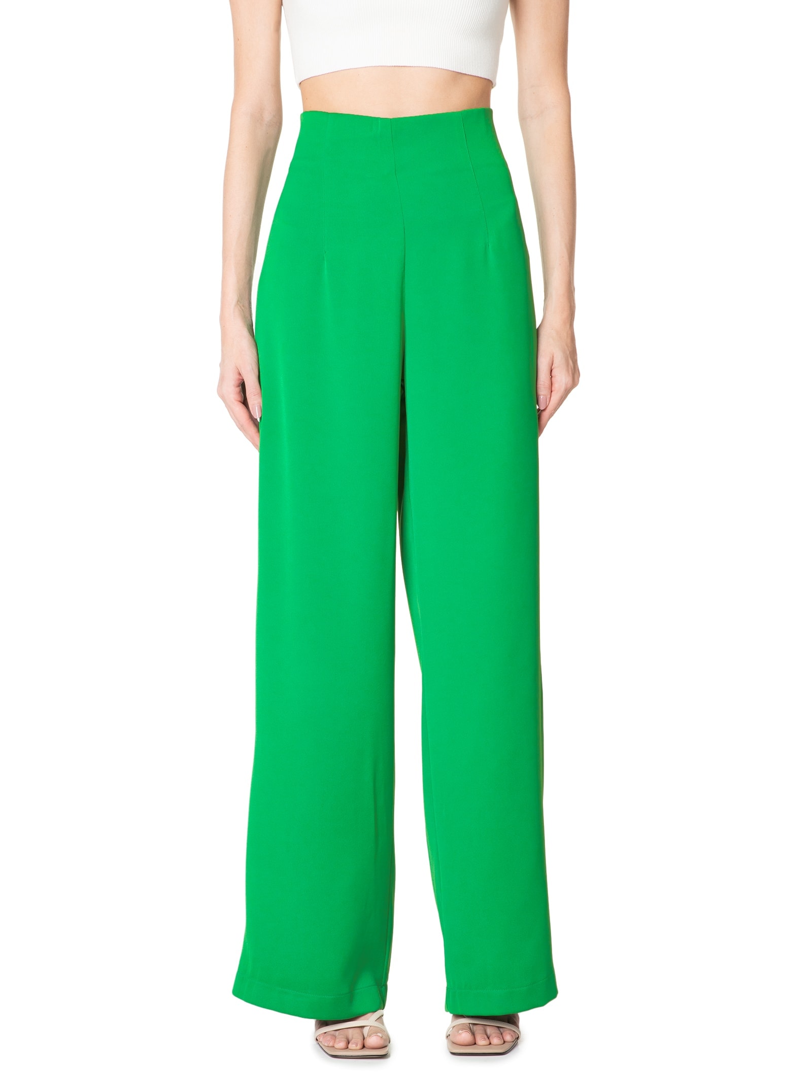 Calça Feminina Pantalona Verde Market 33
