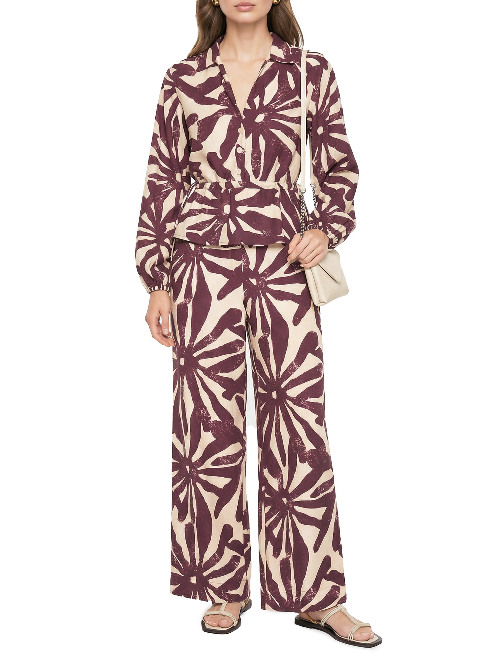 Calça Feminina Pantalona Vermelho Cacay