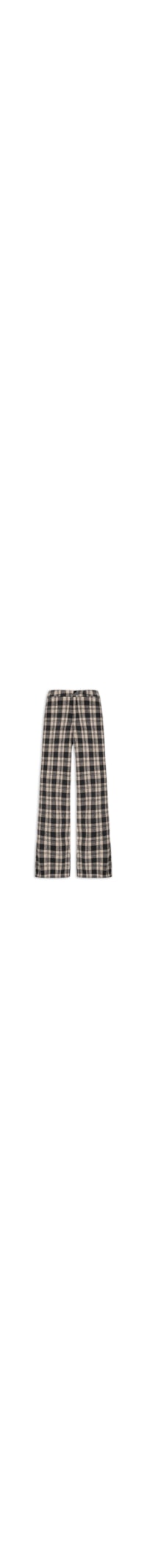 Calça Feminina Pantalona Xadrez - Preto