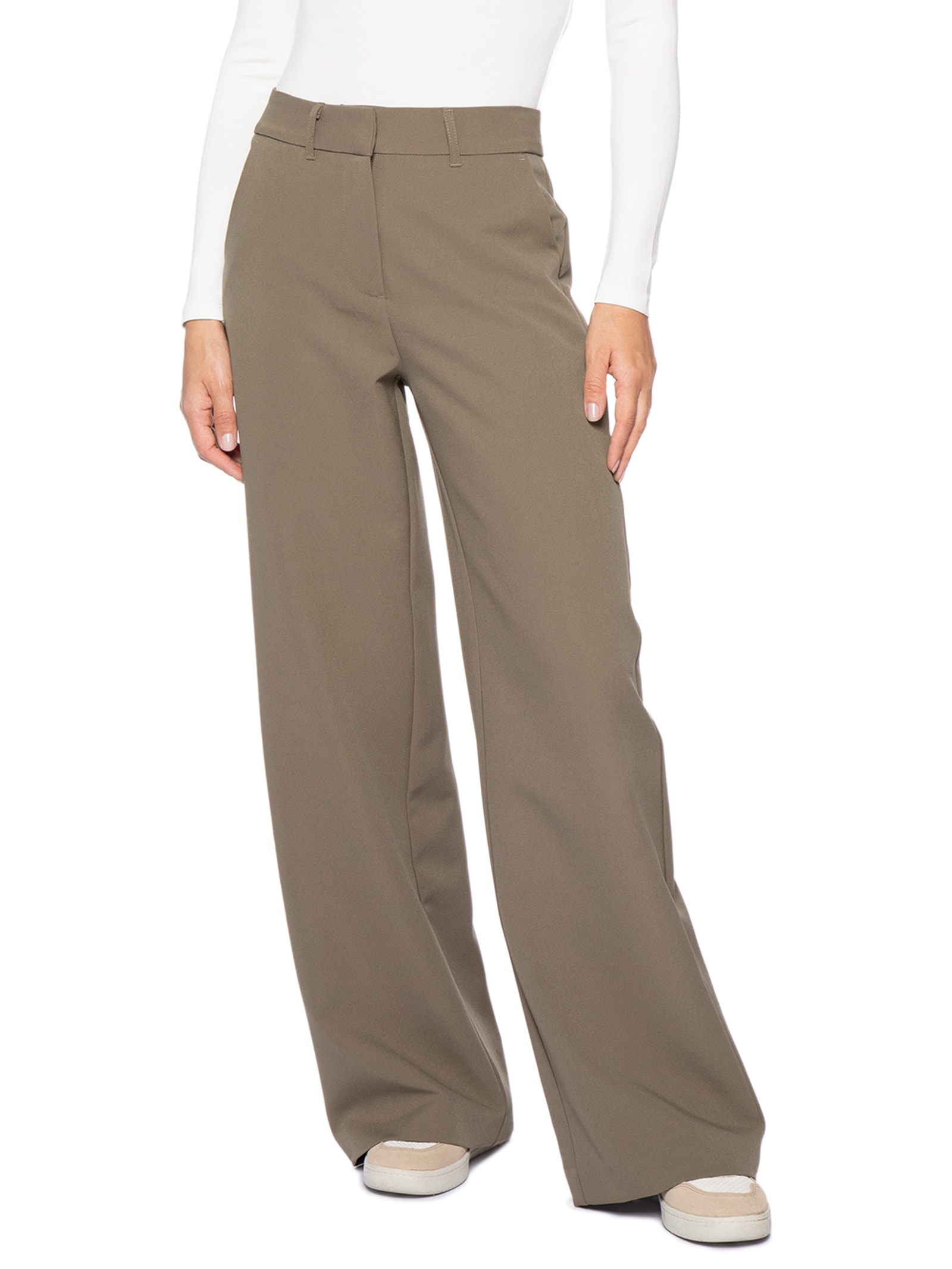 Calça Feminina Pantalona – Marrom Basiq