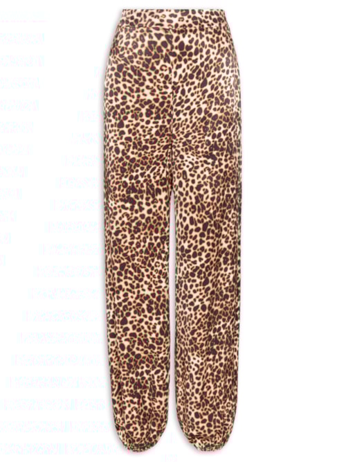 Calça Feminina Parachute Cintura Alta – Animal Print