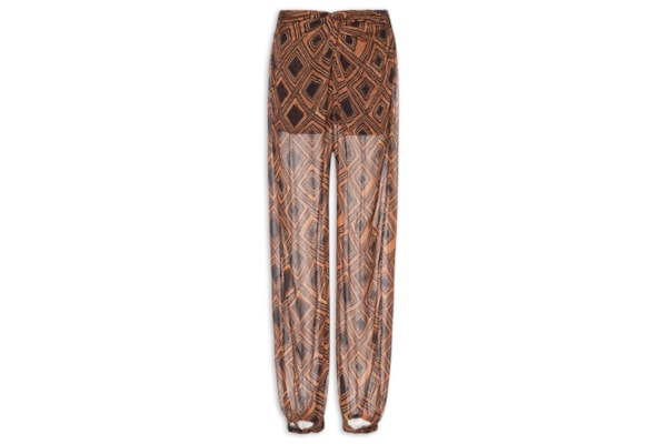 Calça Feminina Pareô Textura Taipas - Marrom