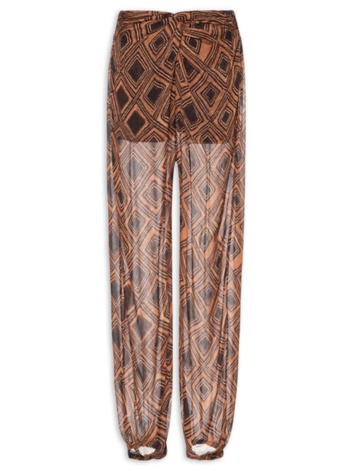 Calça Feminina Pareô Textura Taipas – Marrom