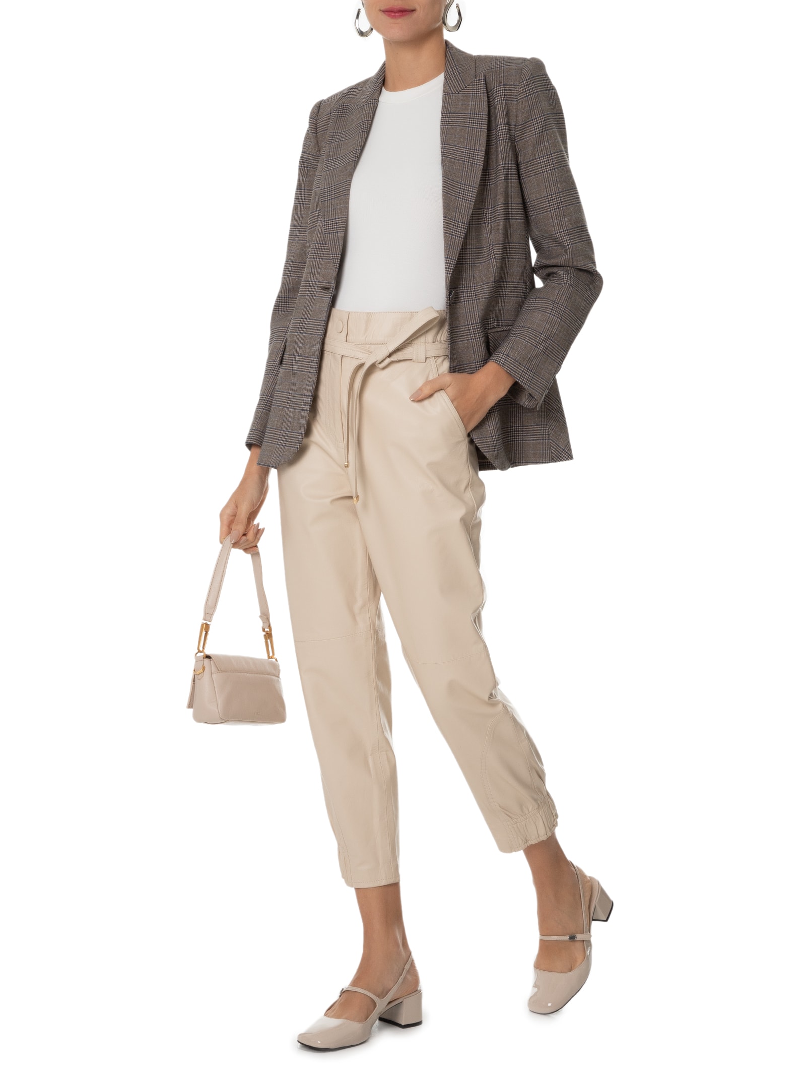 Calça Feminina Paty I Couro Bege Le Lis