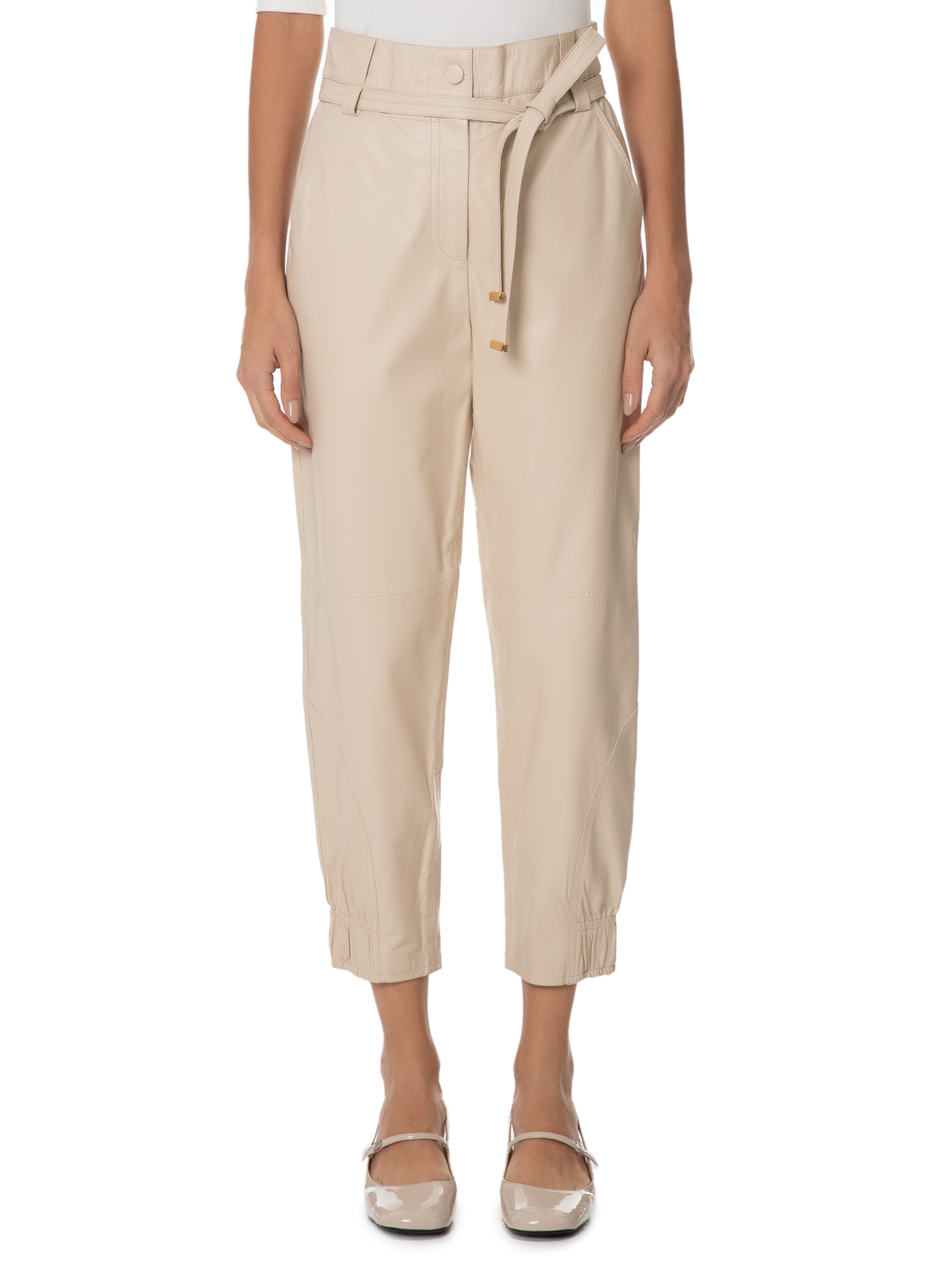 Calça Feminina Paty I Couro Bege Le Lis