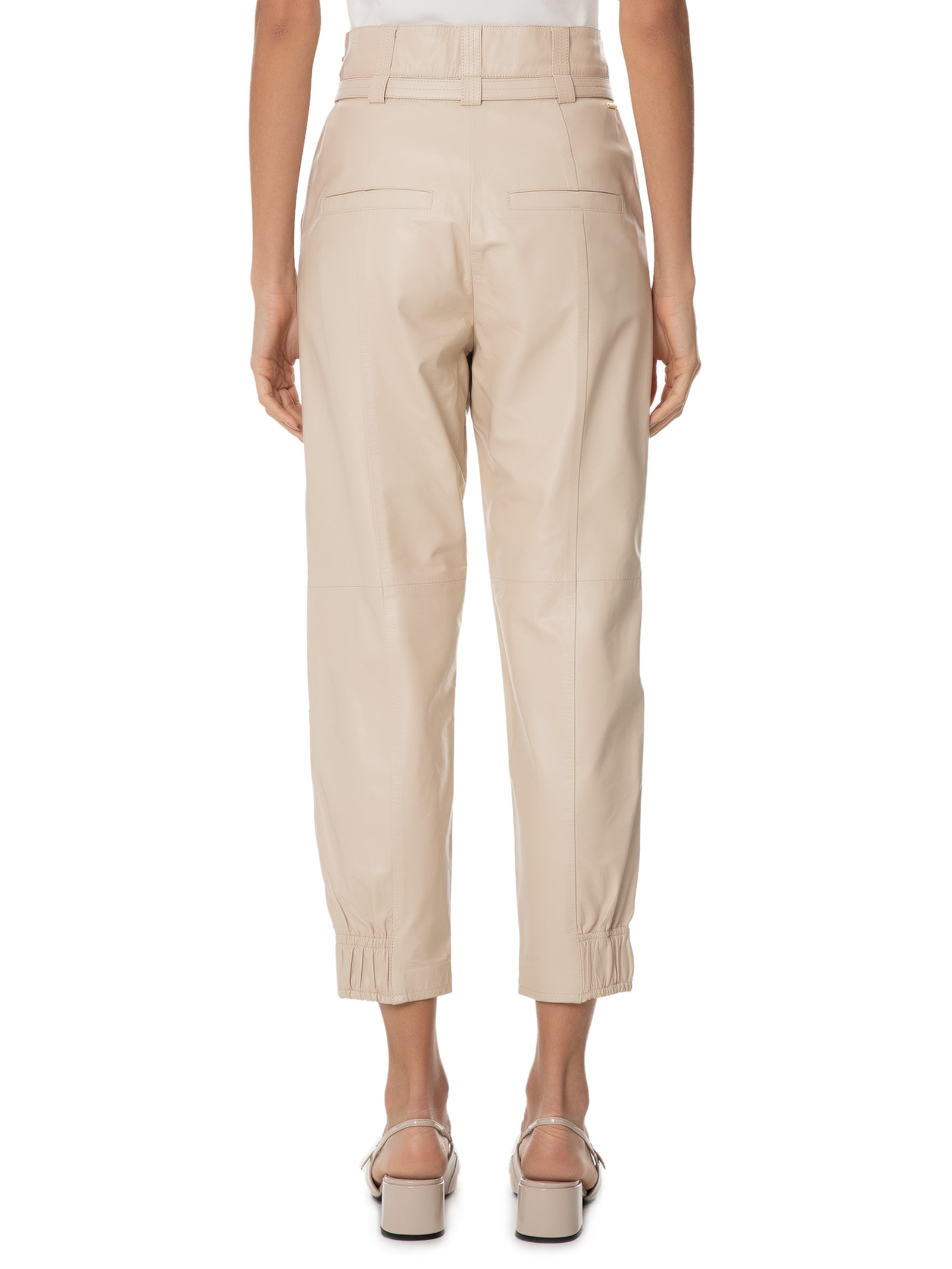 Calça Feminina Paty I Couro Bege Le Lis