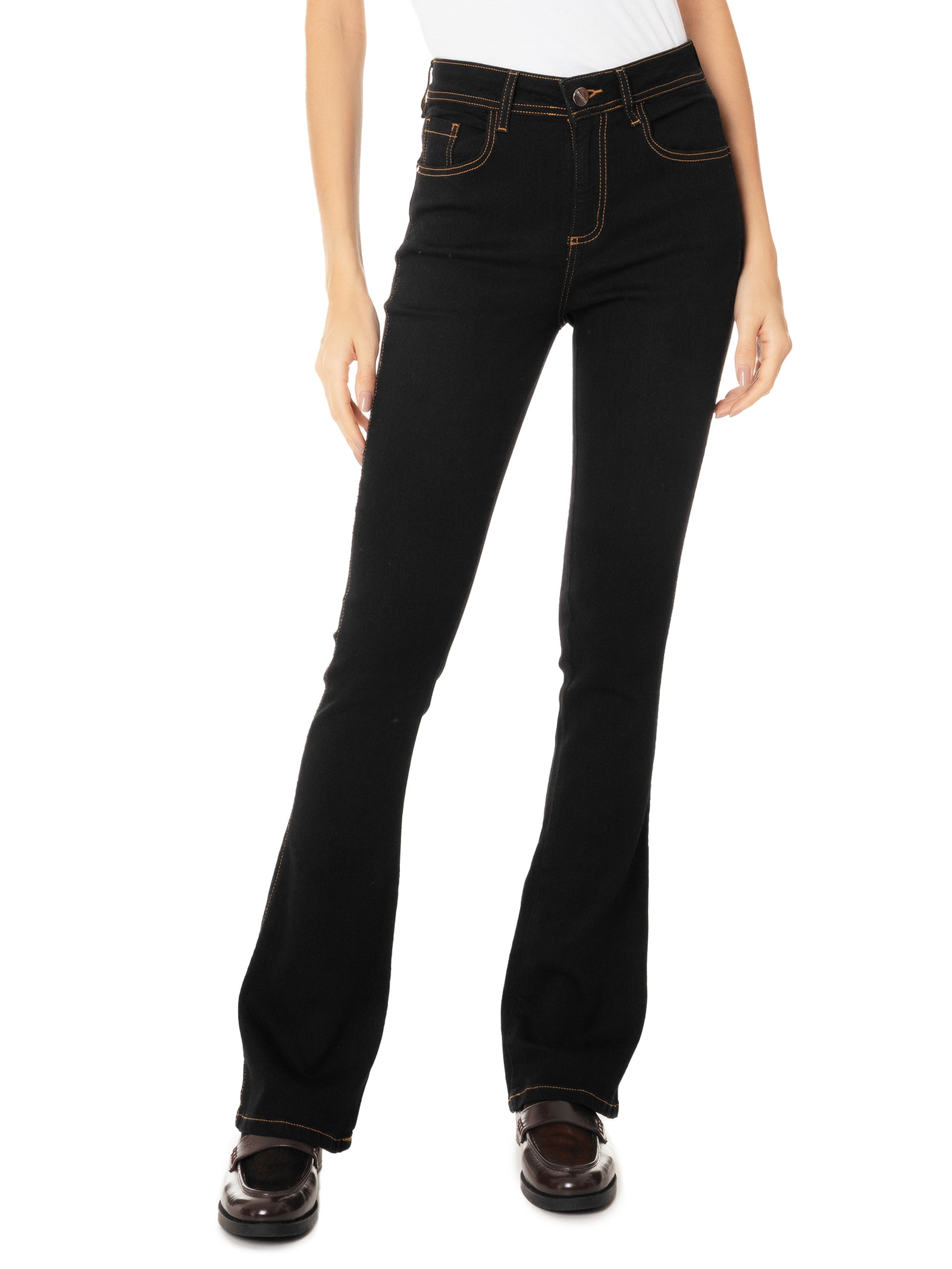 Calça Feminina Paula Bootcut II Preto Le Lis