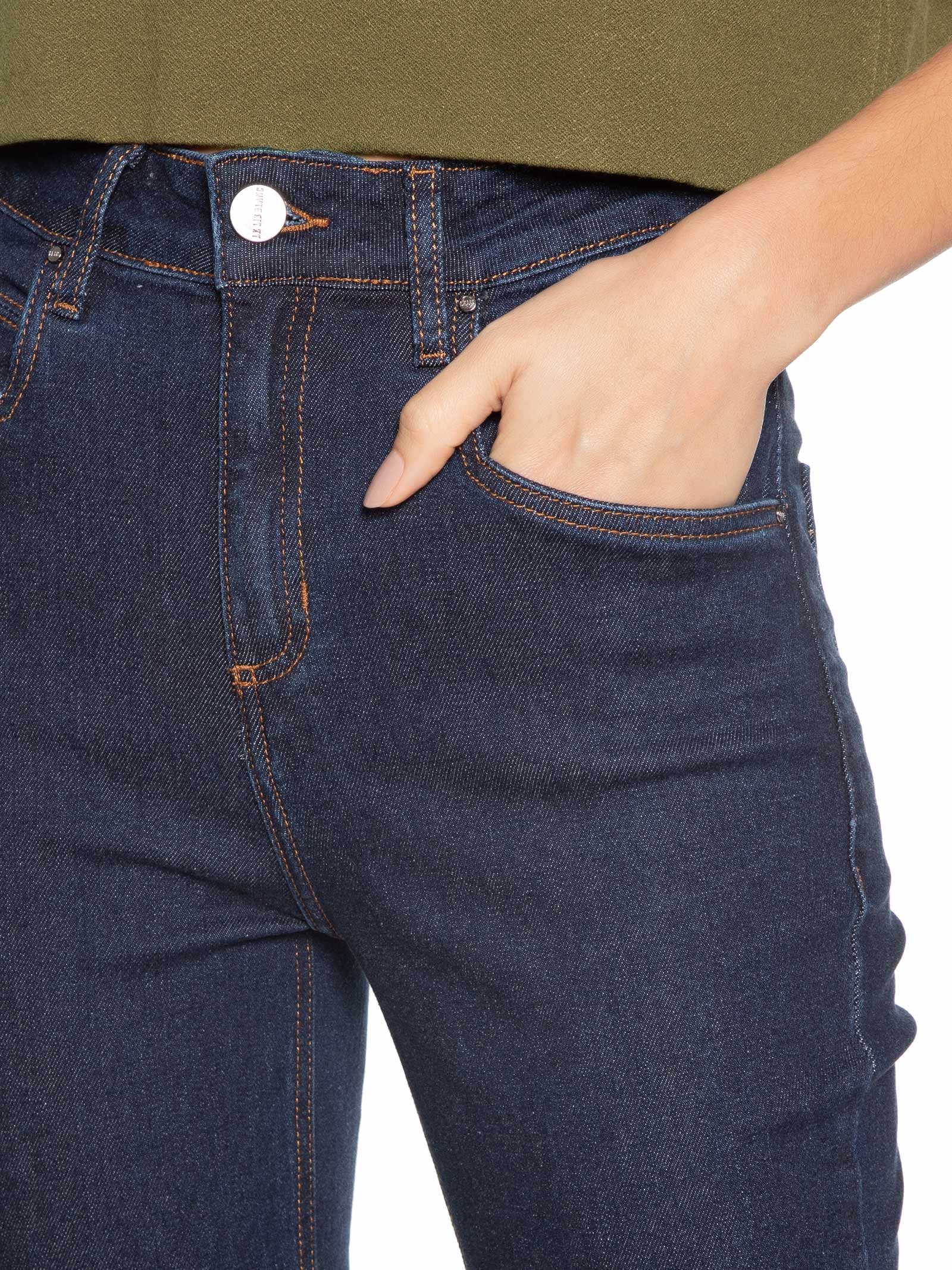 Calça Feminina Paula Flare Escura Azul Le Lis