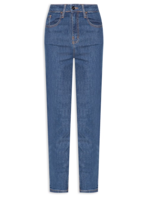 Calça Feminina Paula Reta Curta – Azul