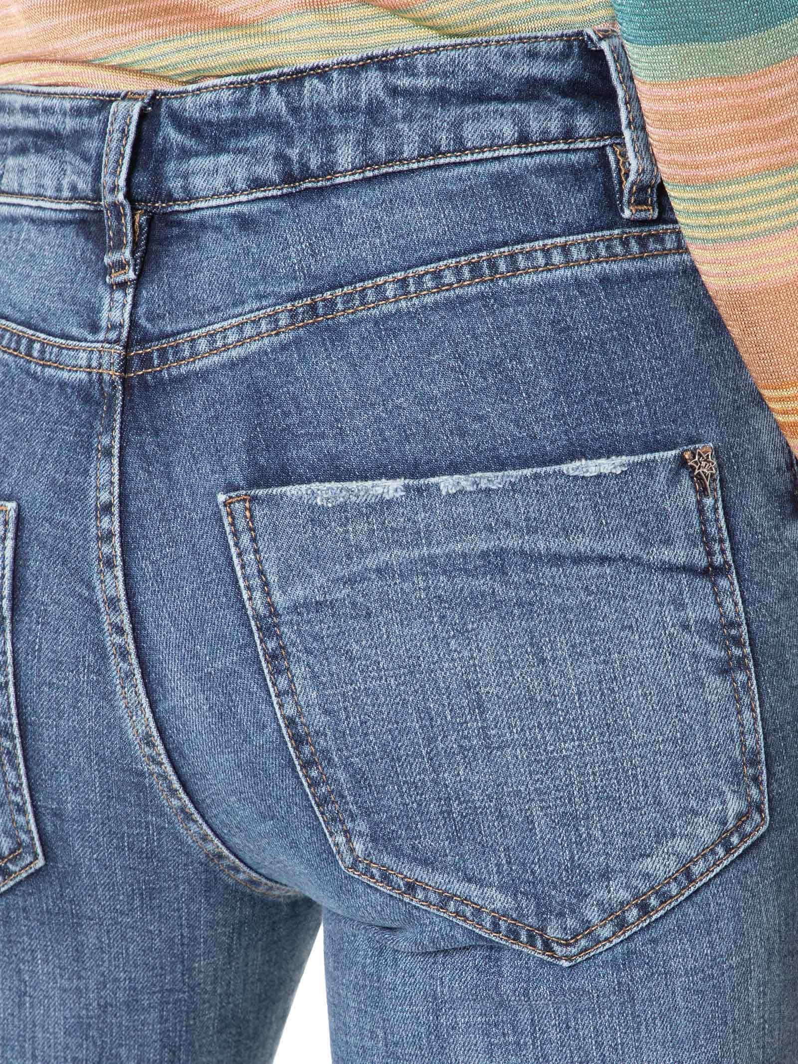 Calça Feminina Paula Reta Curta Marmo Azul Le Lis