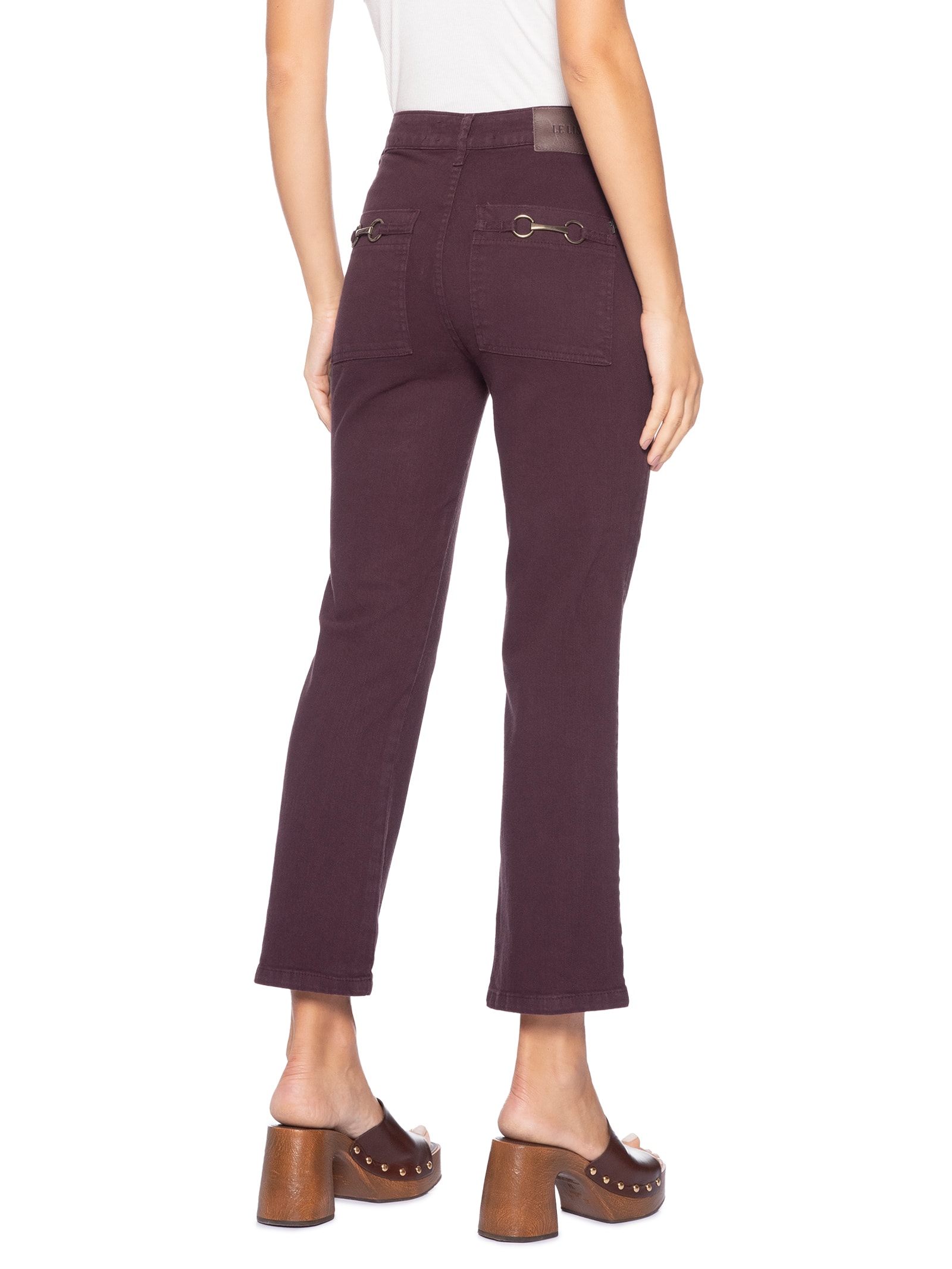 Calça Feminina Paula Reta Curta Vermelho Le Lis