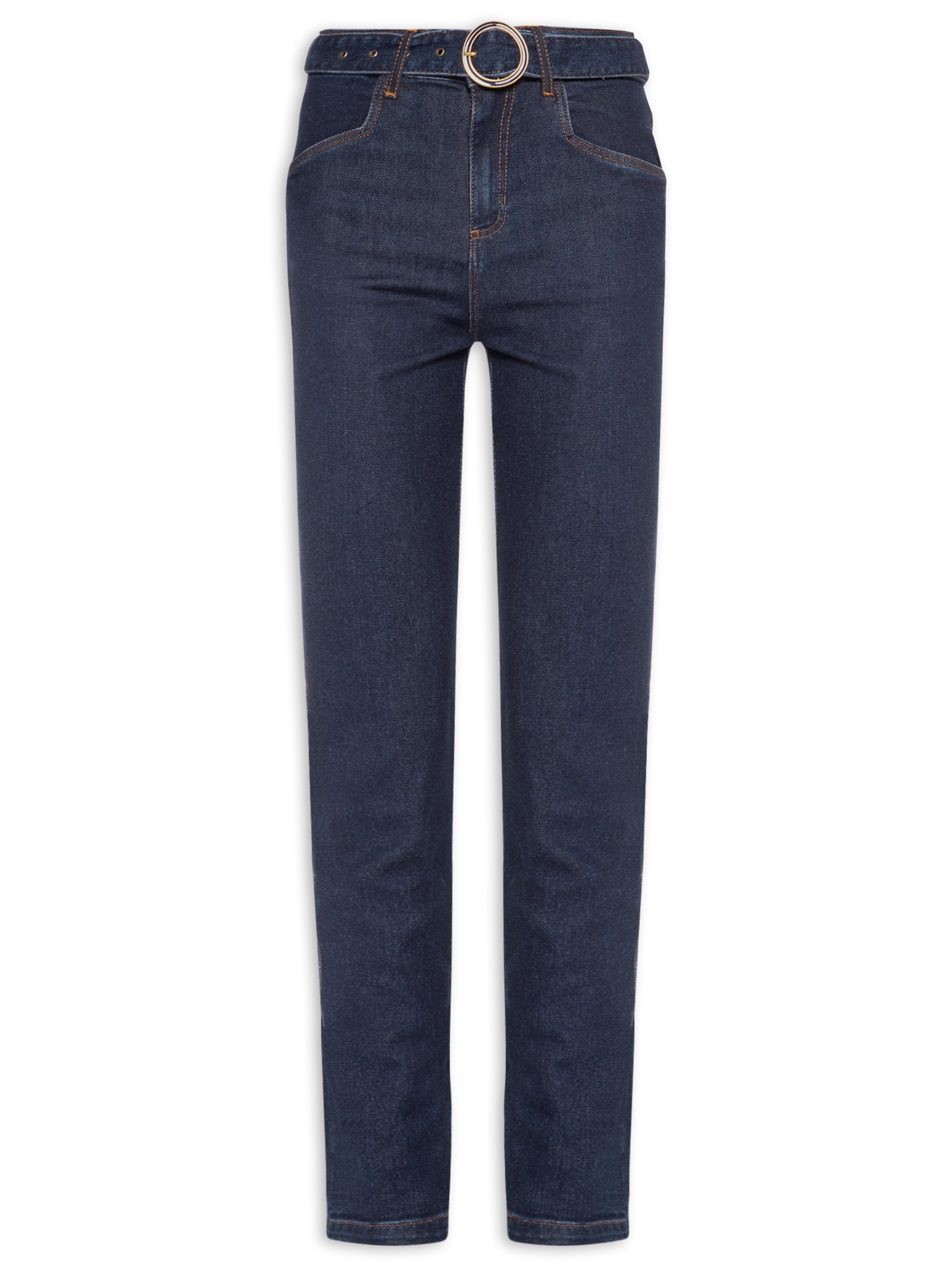 Calça Feminina Paula Skinny Cinto Azul Le Lis