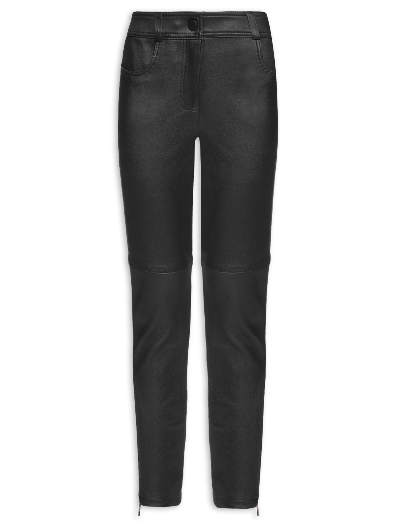 Calça Feminina Paula Skinny Couro Preto Le Lis