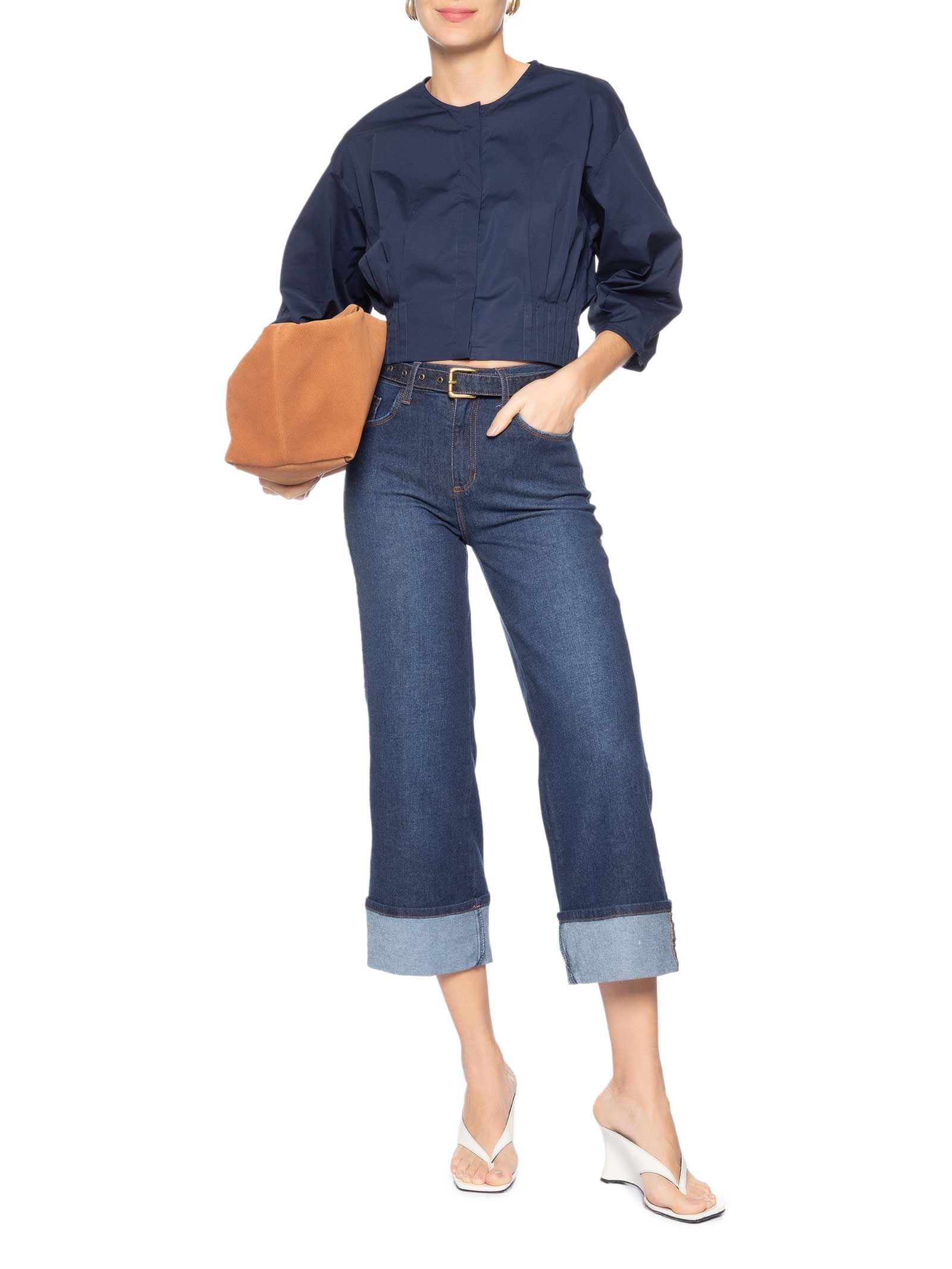 Calça Feminina Paula Straight Barra VI – Azul Le Lis
