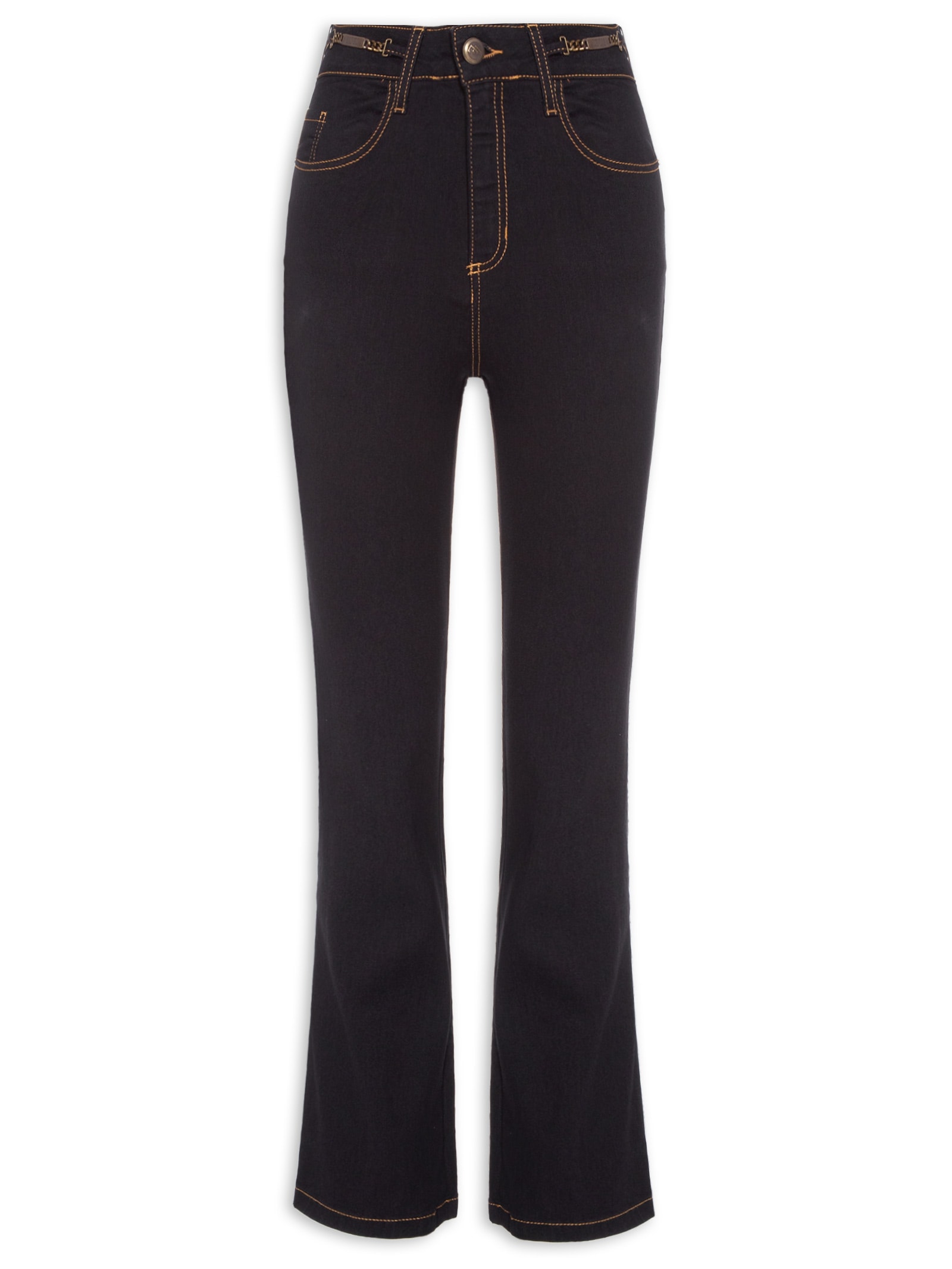 Calça Feminina Paula Straight Black Preto Le Lis