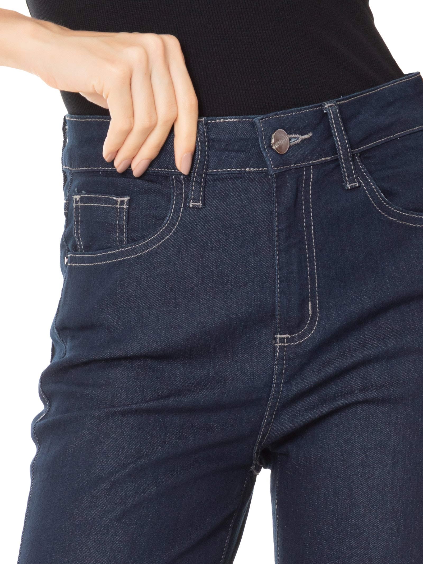 Calça Feminina Paula Tradicional Escura Azul Le Lis