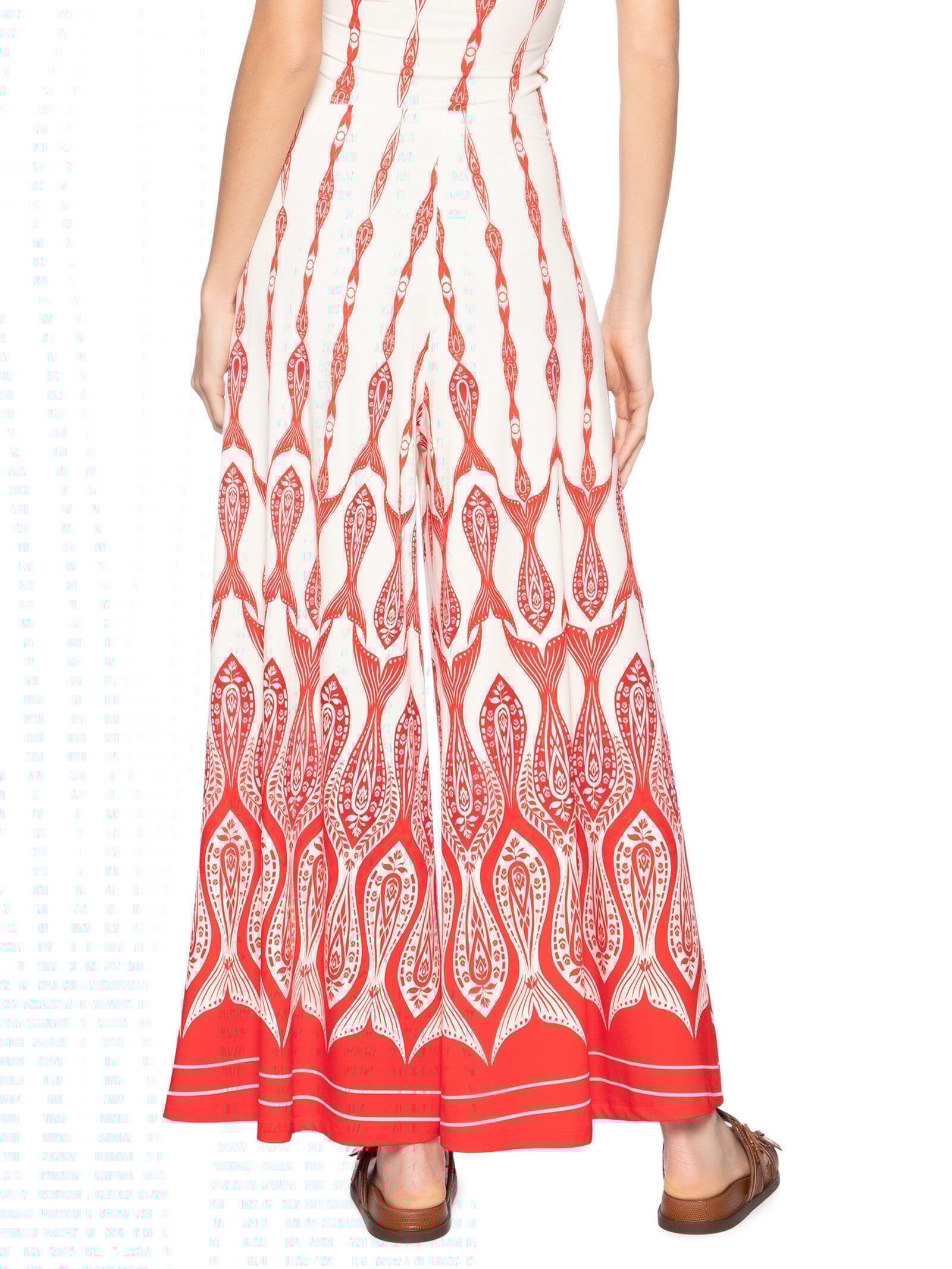 Calça Feminina Peixe Correnteza Vermelho Farm