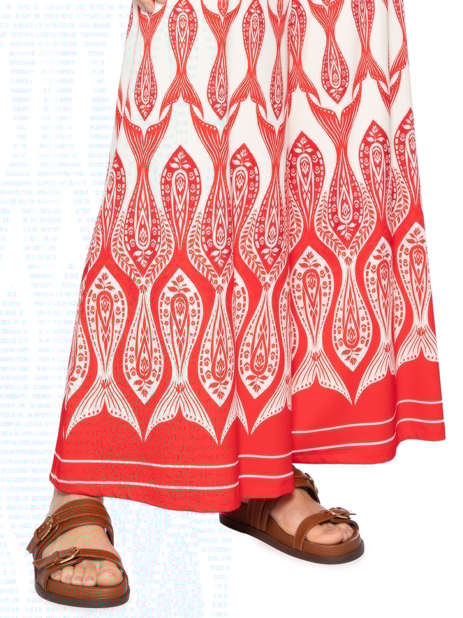 Calça Feminina Peixe Correnteza Vermelho Farm