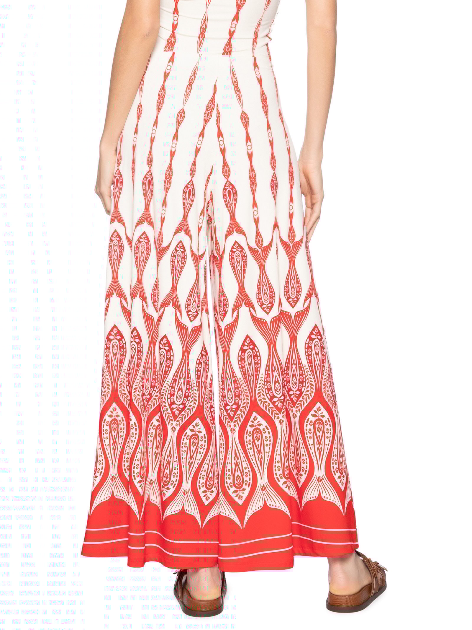 Calça Feminina Peixe Correnteza Vermelho Farm