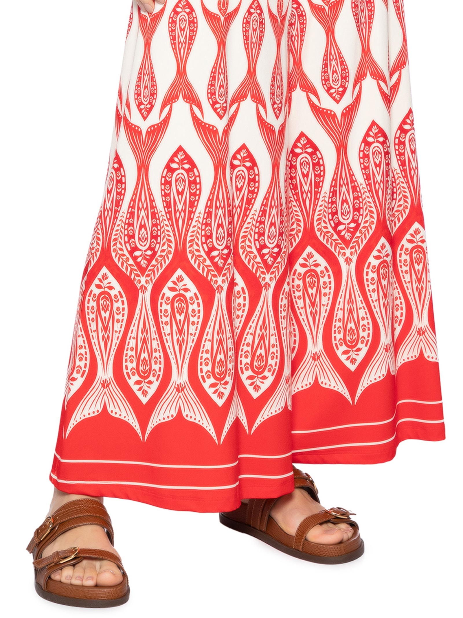 Calça Feminina Peixe Correnteza Vermelho Farm