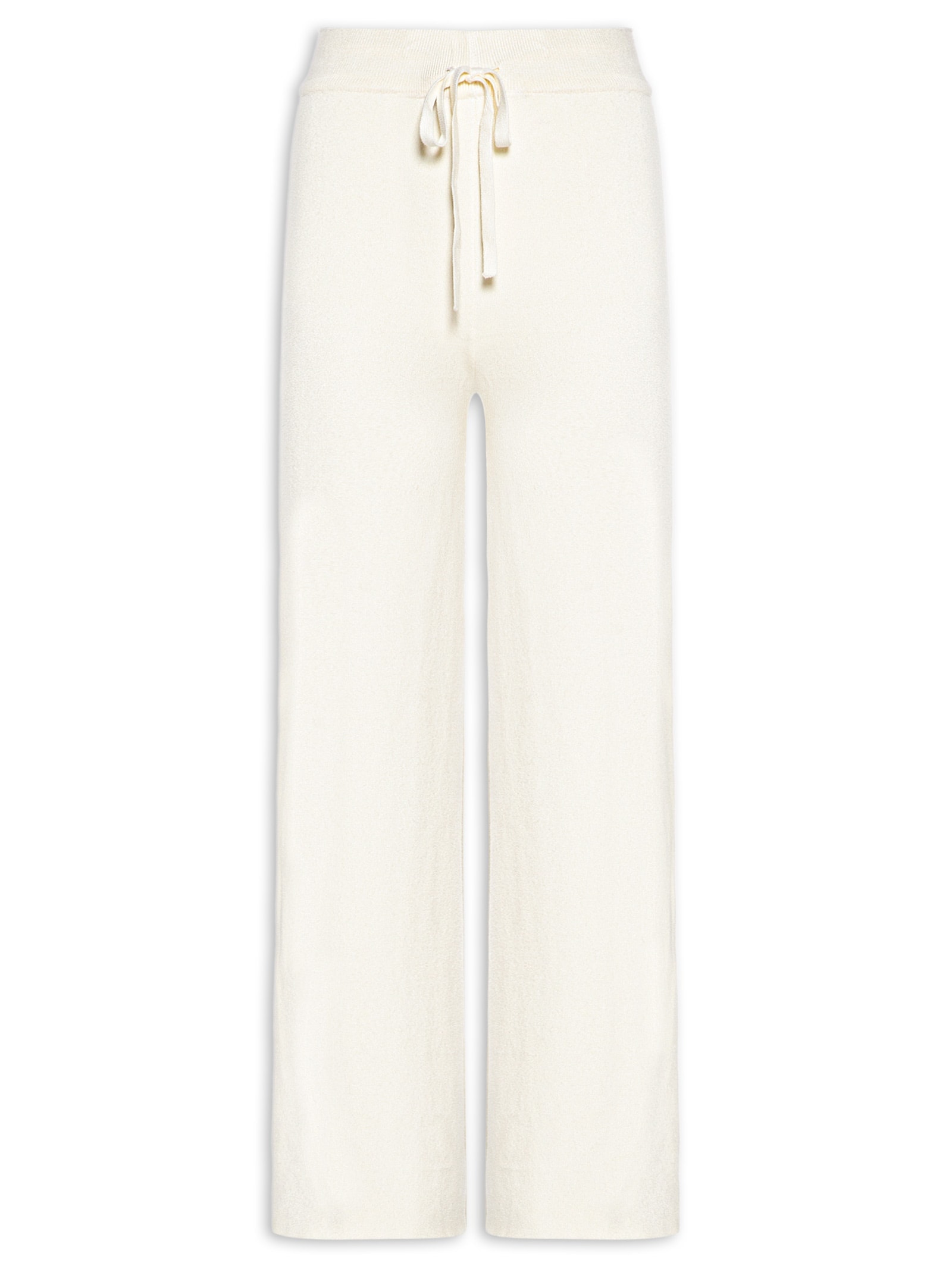 Calça Feminina Peluciada Em Tricot Bege Basiq
