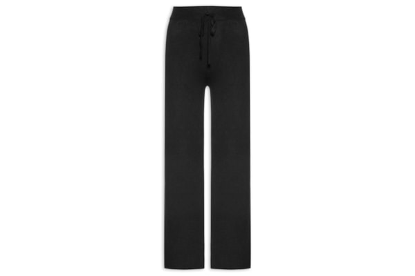 Calça Feminina Peluciada Em Tricot - Preto