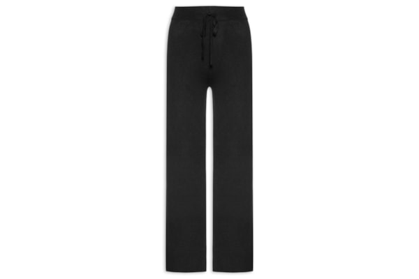 Calça Feminina Peluciada Em Tricot - Preto
