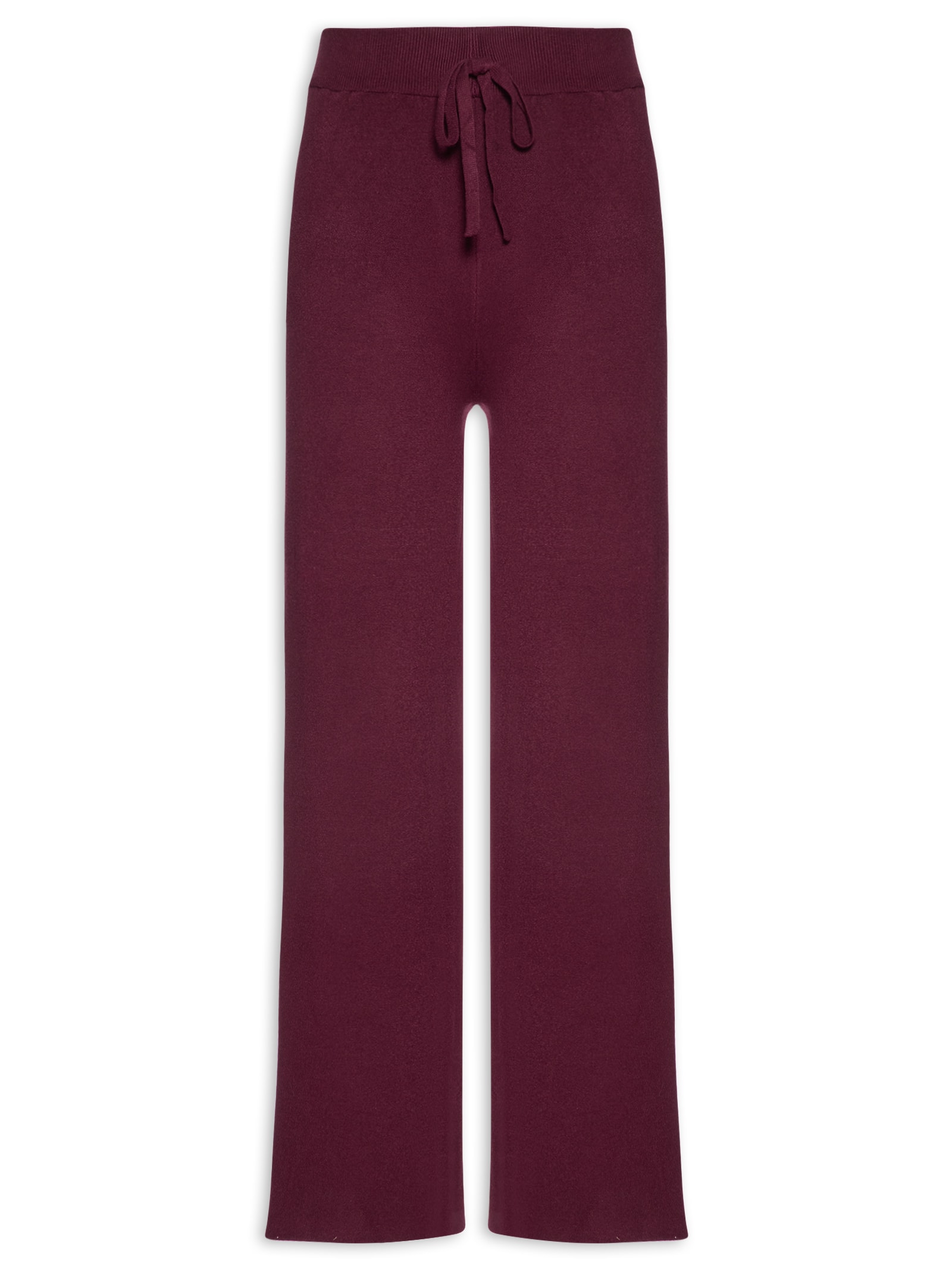 Calça Feminina Peluciada Em Tricot Vermelho Basiq