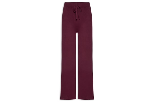 Calça Feminina Peluciada Em Tricot - Vermelho
