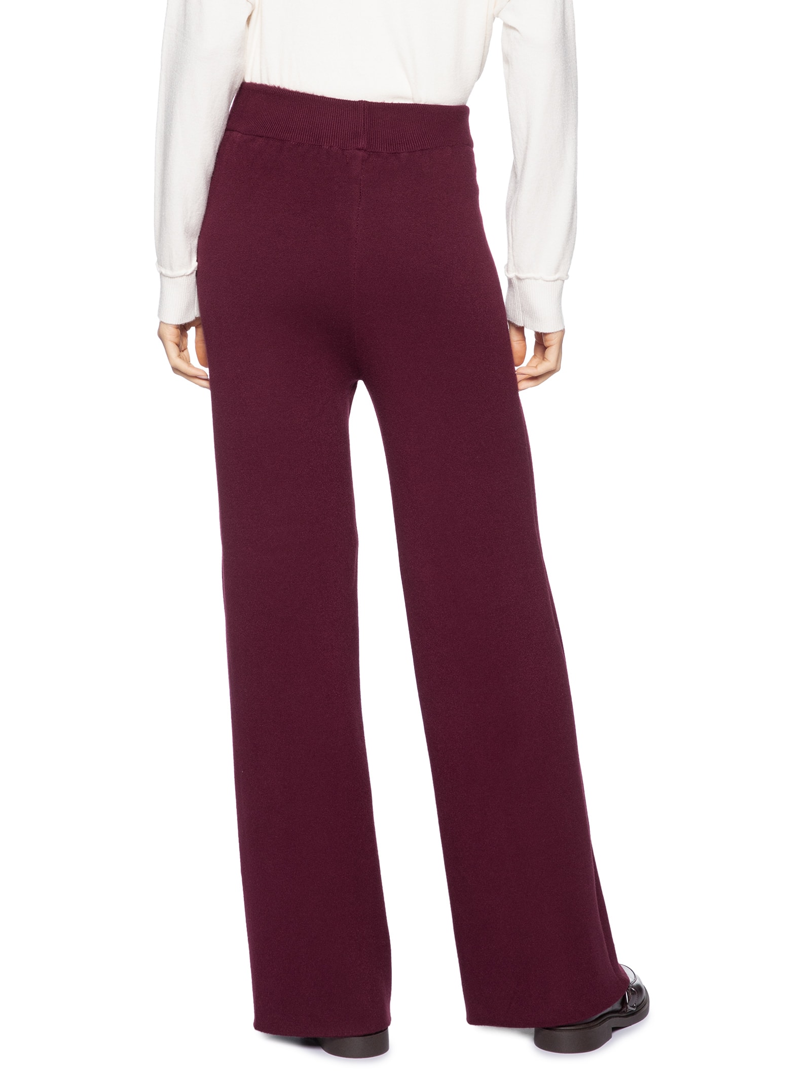 Calça Feminina Peluciada Em Tricot Vermelho Basiq