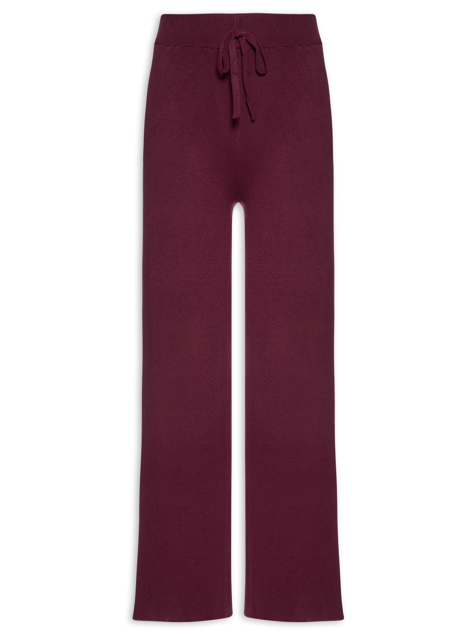 Calça Feminina Peluciada Em Tricot Vermelho Basiq