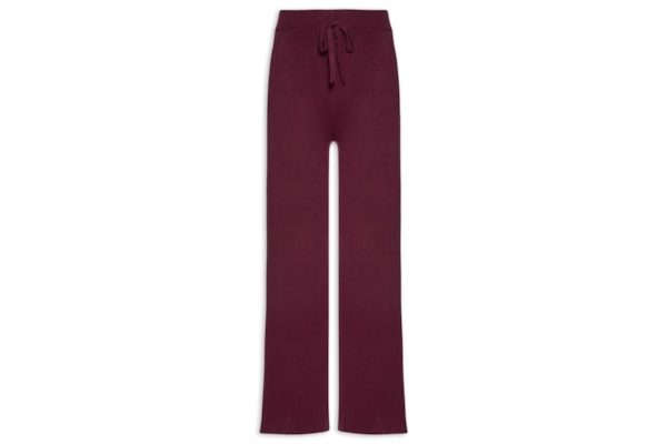 Calça Feminina Peluciada Em Tricot - Vermelho